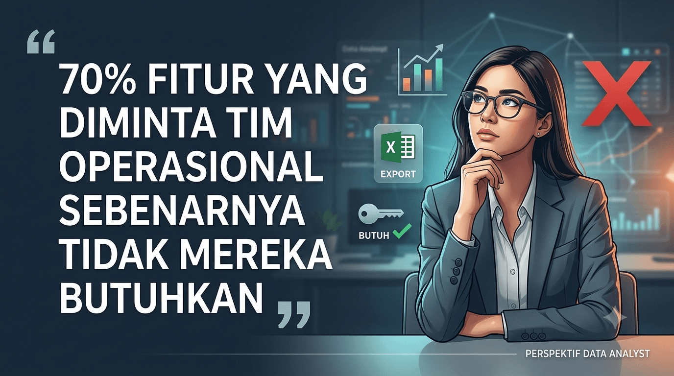 70% fitur yang diminta tim operasional sebenarnya tidak mereka butuhkan